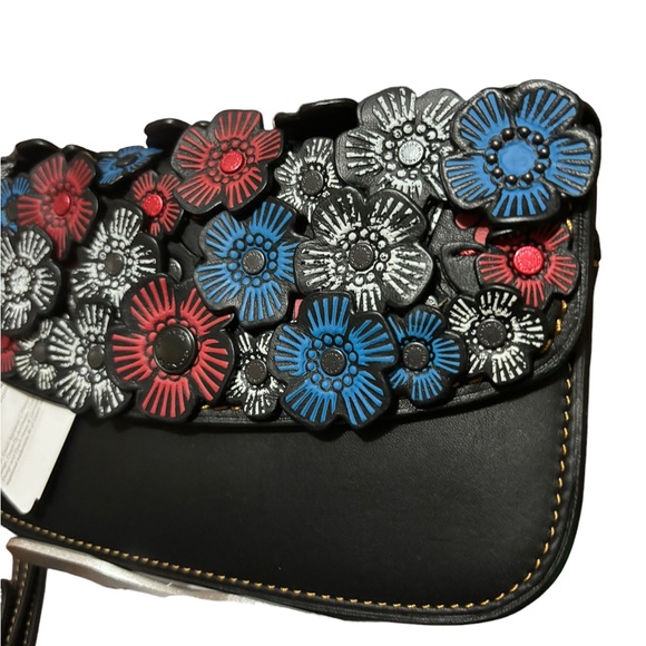 Coach 1941Tea Rose Appliqué Clutch wristlet bag Leather 👀👛🎒👜 - Picture 2 of 9